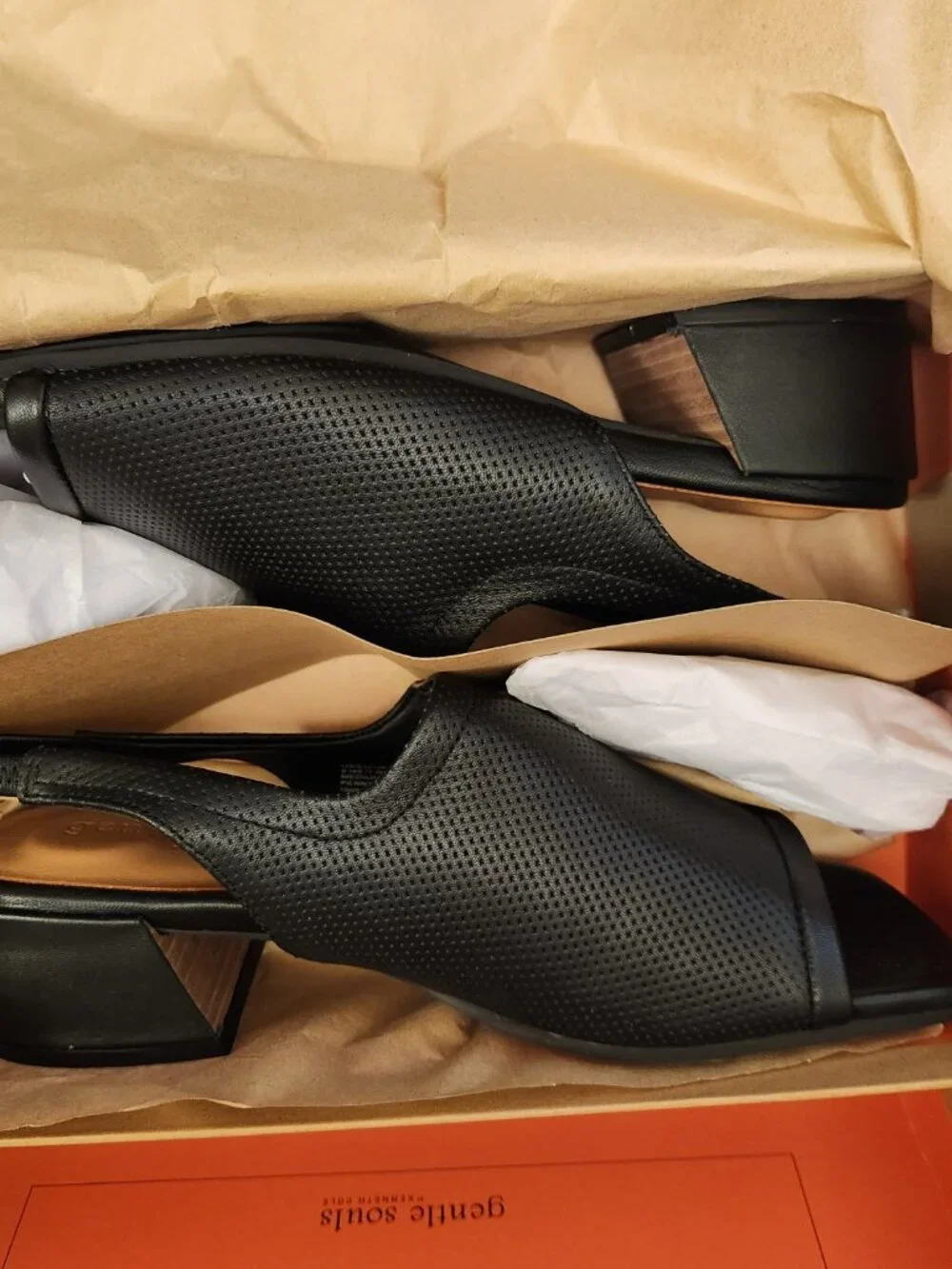 Gentle Souls Black Leather Perf 